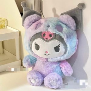 Barnens Plyschleksak | Kreativ Tie-Dye Kuromi-Plush Leksak, My Melody Och Cinnamon Roll Gosedjur, Perfekt Som Födelsedagspresent Eller Barnens Daggåva Till Flickvän. Barnens Plyschleksak Barnens Plyschleksak