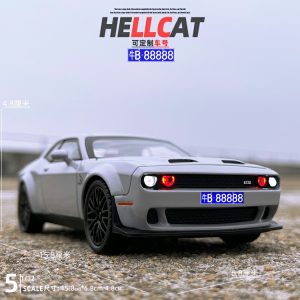 Barnmodell Leksaker | 1/32 Dodge Hellcat Metallbilmodell Med Ljud Och Ljus, Fjärrstyrd Med Fyra Dörrar, Barnleksak, Present Och Prydnad. Barnmodell Leksaker Barnmodell Leksaker